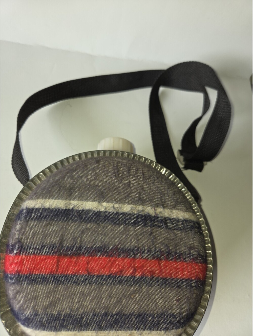 VINTAGE Western Style Wool Flannel Water Canteen Camping Quart RARE 80 90's SG2